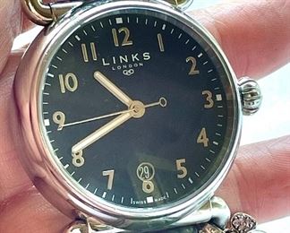 Item 450:  Links London Ladies Watch with 3 bands, Sage, Ivory and Brown:  $195