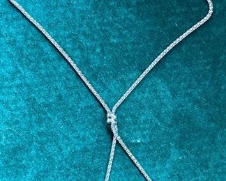 Item 461:  Sterling Silver and Grey Baroque Pearl Drop Necklace:  $165