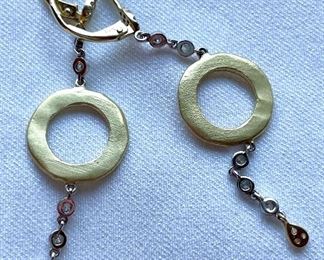 Item 490:  14K Earrings with Dangle Drop:  $350