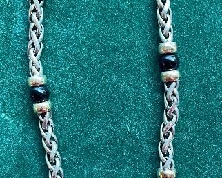 Item 478:  David Yurman Albion Double Wheat Chain, 14K and Sterling Silver: $745