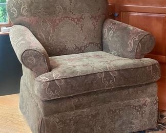 Item 533:  (2) Upholstered Swivel Rockers - 37"l x 22"w x 35"h:  $365/Each