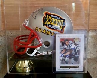 Item 539:  Autographed Richard Seymour Mini Helmet & Card:  $100    