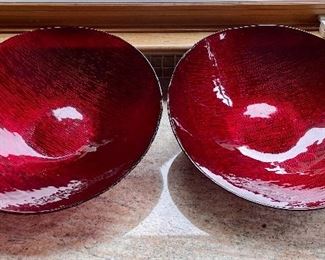 Item 541:  (2) Crate & Barrel Large Serving Bowls: