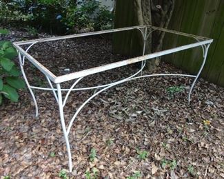 Heavy metal table to match the chairs (insert top not included)