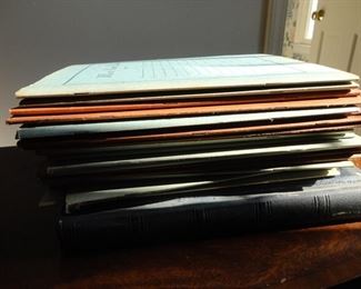 Stacks of unpublished vintage stamps