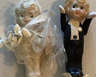 1900's porcelain Bride/Groom Wedding Cake Toppers!