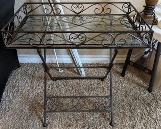 Wrought iron folding table