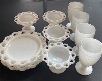 Ankor Hocking Old Milk Glassware