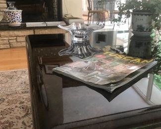 Goat skin coffee table