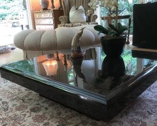 Goat skin coffee table