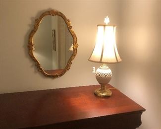 Carved gilt mirror