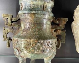 Carved Jade sensor with lid