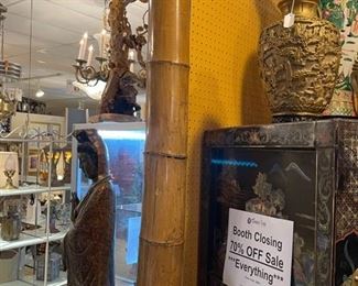 Pair of large bamboo poles