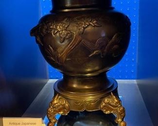 large antique Japanese bronze