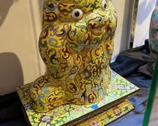 Large rare cloisonne figure