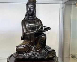 Antique Chinese bronze on stand