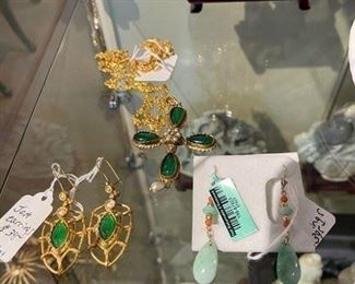 Jade earrings