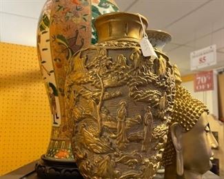 Gold painted vase