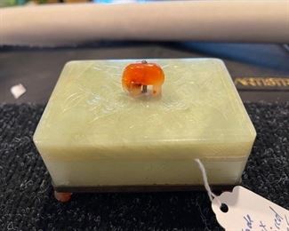 Jade box (top has been broken and repaired)