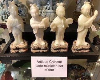 Antique Chinese Jade musician set of four