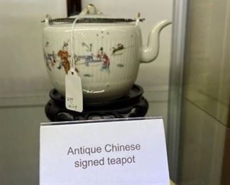 Antique Chinese signed teapot