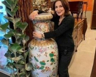 Monumental vintage Chinese vase. This came out of a large estate who paid $4000 for this piece. We had it for $1900, and someone will get it for 70% off or $570.00.