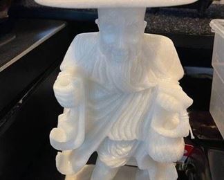 Carved marble statue