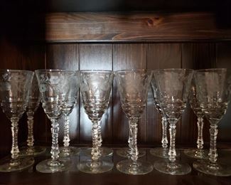 Fine cut glassware