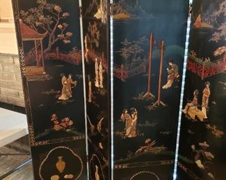 Chinese 4 Panel Screen