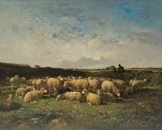 Lg Felix Brissot French Barbizon Oil