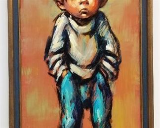 Barry Leighton-Jones Big Eye Portrait Painting