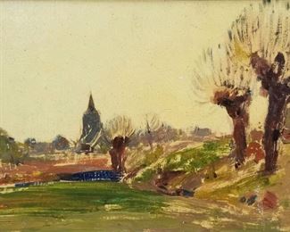 Original Martha Walter Philadelphia Artist French Identified Impressionist Landscape