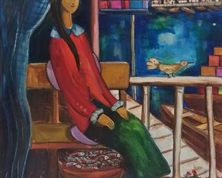 Jose Maria Mijares 1940s Cuban Oil with COA