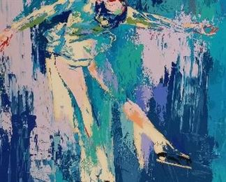 Huge Leroy Neiman 1980 Olympics Skating Serigraph Ltd Ed