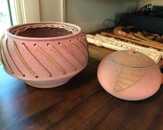 Vintage pottery, signed.