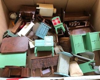 Vintage dollhouse furniture.