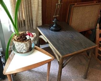 MCM accent tables and lamp.