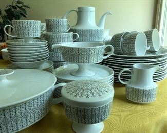 Rosenthal “Secunda Grey” porcelain dinnerware designed by Tapio Wirkkala.