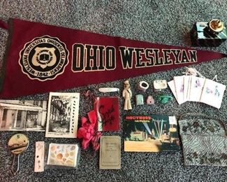 Historical memorabilia; vintage ephemera; beaded purse; Tootsie Toys.