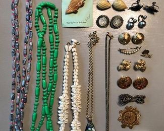 Selection of vintage jewelry.