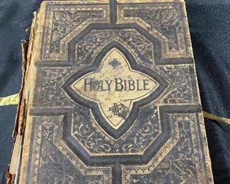 Antique 1800s Holy Bible Old New Testament from Hubbard Brothers Bible Publishers