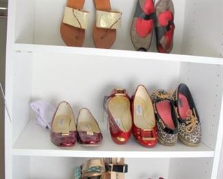 Women's Shoes- 2 Pairs Jimmy Choo, Pas De Rouge, Sperry, Claudia Ciuti, Charleston, Sanita