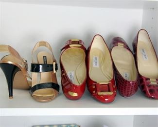 Women's Shoes- 2 Pairs Jimmy Choo, Pas De Rouge, Sperry, Claudia Ciuti, Charleston, Sanita