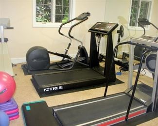 Precor Elliptical EFX 5.21si, Landice Treadmill 8400EE. True Treadmill HRC, Concept II Rowing Machine, Lifecycle Stationary Bike