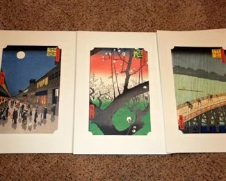 Japanese Woodblocks in Excellent Condition by Utagawa Hiroshige