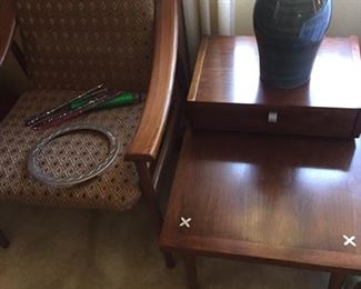 Mid-century Chairs (pair) & side tables (pair by American Martinsville--REALLY nice