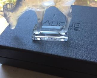 Lalique figurine with box-chamois