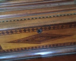 fabulous Victorian letter box with pen case on top