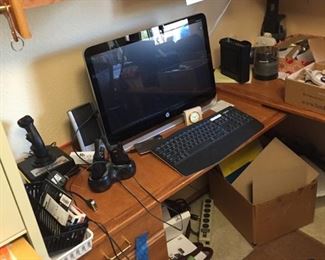 shot of office-computers at factory settings