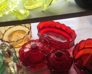 Fenton coin glass-vaseline glass